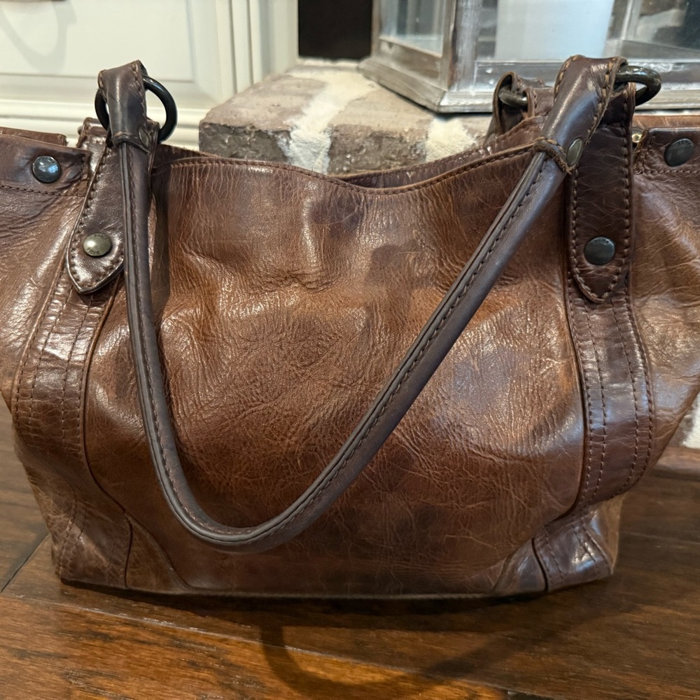 Frye Dark Brown leather shoulder bag